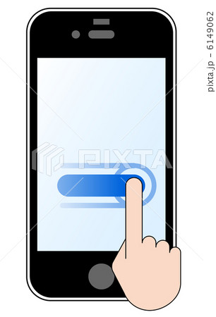 スマホ操作 スワイプ 2のイラスト素材