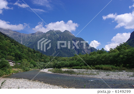 上高地 梓川と穂高岳 上高地 梓川と穂高岳 6149299
