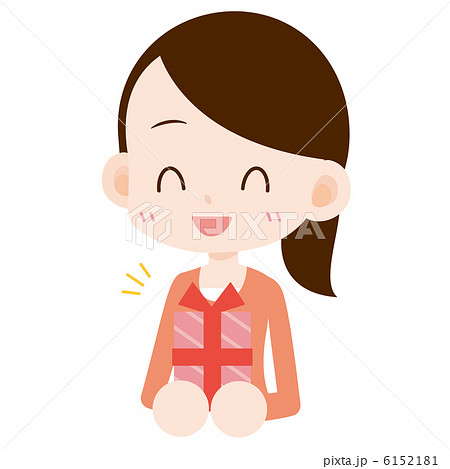 プレゼントを抱える女性 プレゼントを抱える女性 6152181