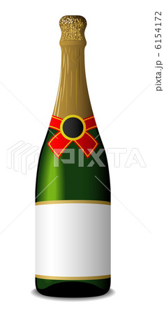 Vector illustration of sealed blank champagne bottle isolated on Vector illustration of sealed blank champagne bottle isolated on 6154172