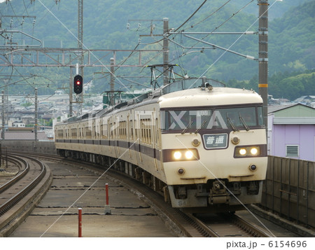 １１７系３００番台　S4編成　国鉄色　唐崎カーブ　湖西線 6154696