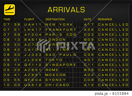 International Airport Timetable Arrivals 6155884
