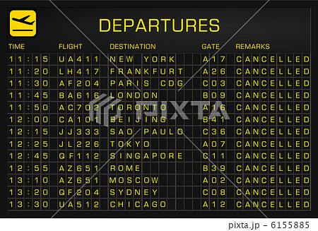 International Airport Timetable Departues 6155885