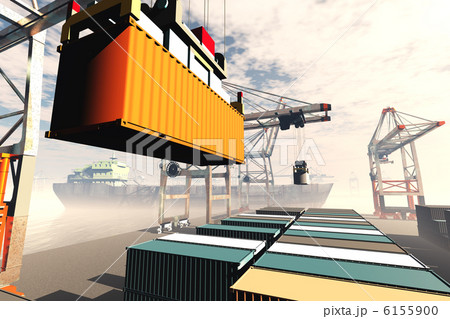 Industrial Port 3D render Industrial Port 3D render 6155900