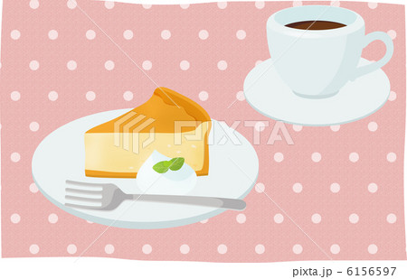 チーズケーキとコーヒー 6156597