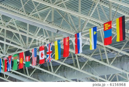 state flags under ceiling 6156968