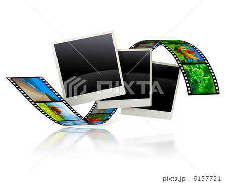 Empty frames with film strip 6157721
