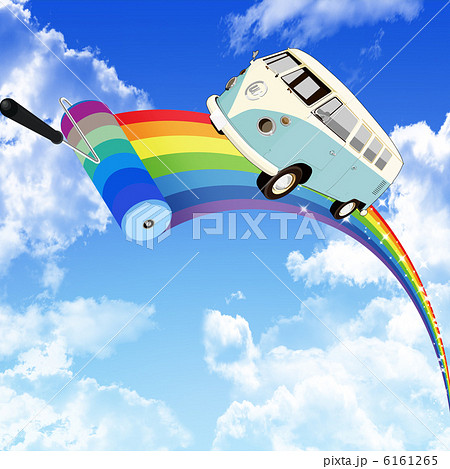 虹を渡る車 6161265