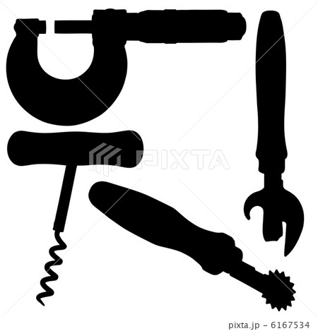 Silhouette  tools. Vector illustration. 6167534