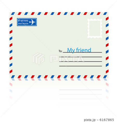 White  envelope with stamp. 6167865