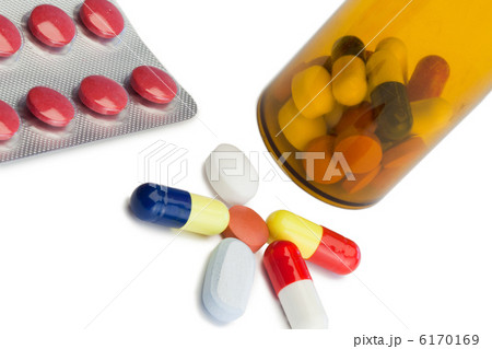 Pills with box pills and serynge 6170169