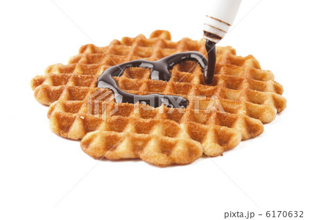 waffles with chocolate isolated 6170632