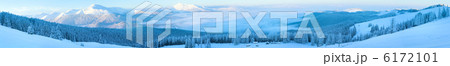 Winter mountain panorama landscape. 6172101