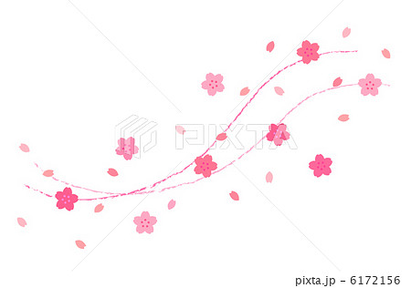 桜の春風のイラスト素材