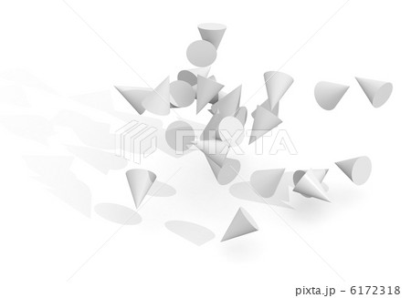 白い三角すい 6172318