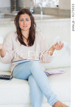 Woman feeling frustrated about the bills 6173033