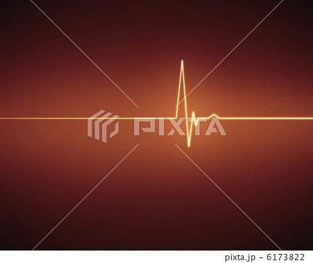 Orange ECG heartbeat 6173822