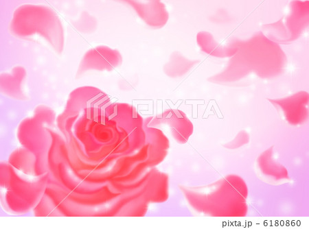 ピンクの花びら舞うのイラスト素材