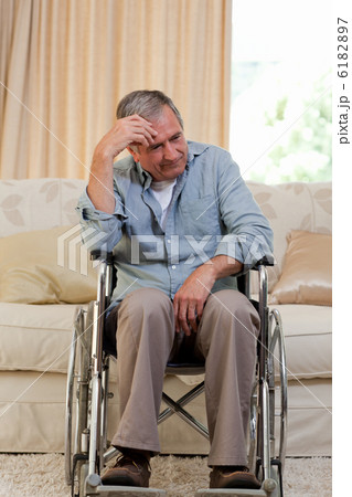 Senior man in his wheelchair 6182897