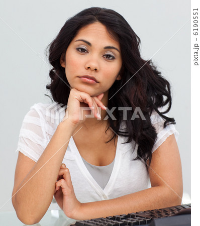 Young businesswoman getting tired 6190551