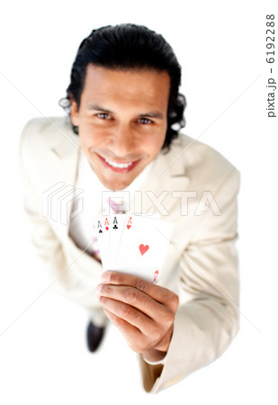 Successful businessman holding all the aces 6192288