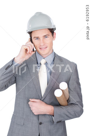 Charming male architect on phone 6192953