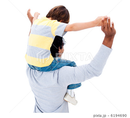 Jolly father having fun with his son Jolly father having fun with his son 6194690