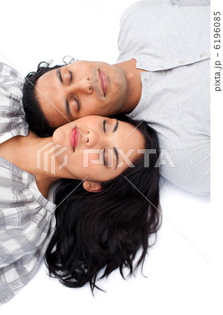 Intimate couple lying on the floor 6196085