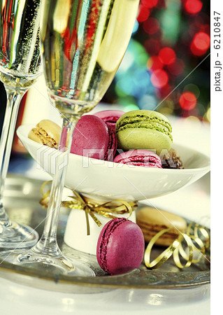 Colorful macaroons and Champagne 6210847