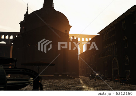 Old Italian Mediterranean Square 3D render 6212160