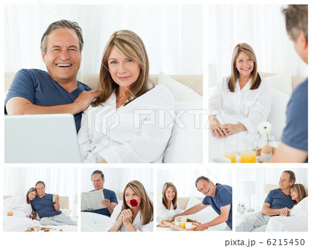 Collage a lovely couple enjoying moments together at home Collage a lovely couple enjoying moments together at home 6215450
