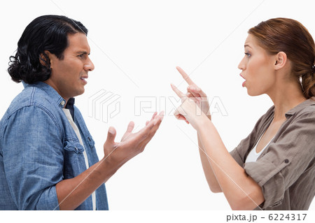 Side view of arguing couple Side view of arguing couple 6224317