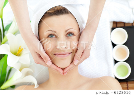 Bright woman having a massage 6228616