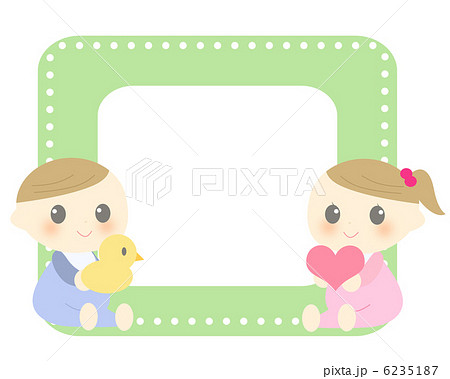 赤ちゃんフレームのイラスト素材 6235187 Pixta