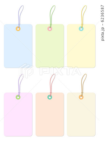 パステルカラータグのイラスト素材