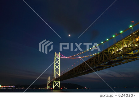 日没後の明石大橋 6240307