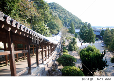 吉備津神社 回廊の写真素材