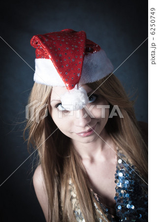 girl on the dark background mrs santa girl on the dark background mrs santa 6250749