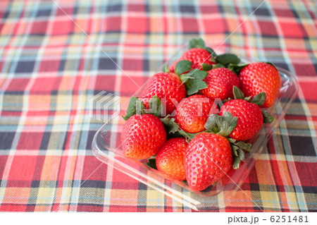 プラスチックパック入りの新鮮イチゴ　フレッシュフルーツ 6251481