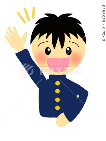 手を挙げる　男子 6259653