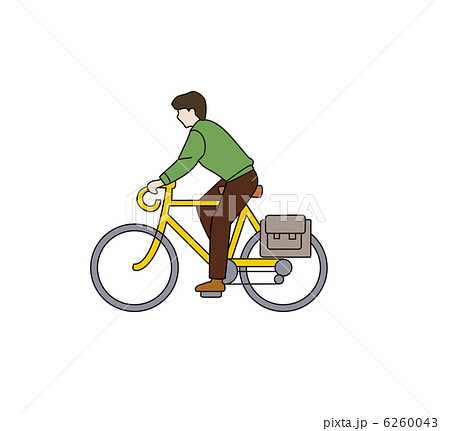 自転車に乗る人のイラスト素材 6260043 Pixta