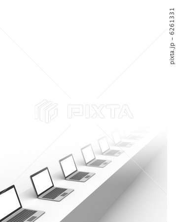 複数のノートパソコンのイラスト素材