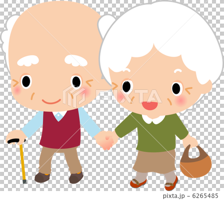 走路的祖父和老婦人 走路的祖父和老婦人 6265485