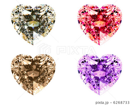 ハートシェイプ・ブリリアントカット　４カラー 6268733