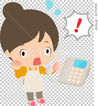 A surprising housewife on the phone A surprising housewife on the phone 6270769