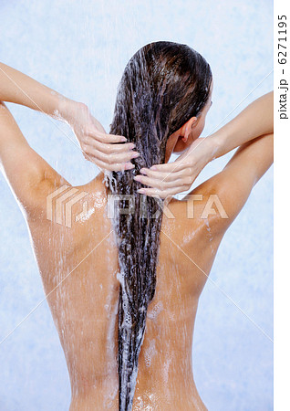 female taking shower and washing her hair female taking shower and washing her hair 6271195