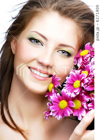 Woman portrait with flowers 6271800