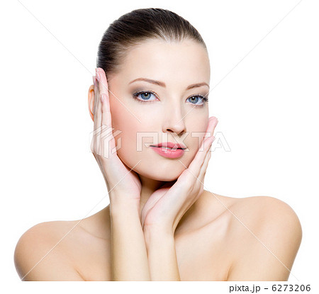 Beautiful woman with clean skin of the face Beautiful woman with clean skin of the face 6273206