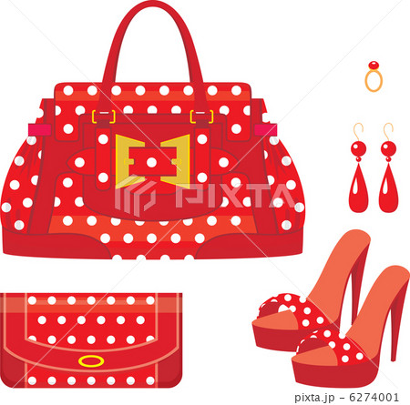 Female bag, purse and shoes on a heel Female bag, purse and shoes on a heel 6274001