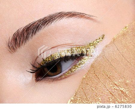 Golden fashion eye  make-up 6275830
